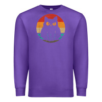 Purple cat retro style vintage Premium Sweatshirt - linhVisuals
