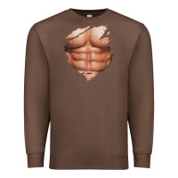 Chestnut chest six pack abs muscles bodybuilder Premium Sweatshirt - linhVisuals