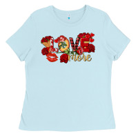 Baby Blue Love more Valentine's Day Ladies Tee - FaDigitalArtStudio
