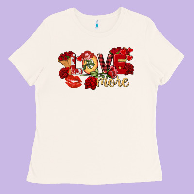 Love More Valentine's Day Ladies Tee Designed By Fadigitalartstudio