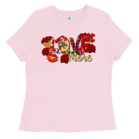 Bubblegum Pink Love more Valentine's Day Ladies Tee - FaDigitalArtStudio