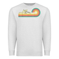 Oatmeal Heather curler sliding curling stone retro curling Premium Sweatshirt - linhVisuals