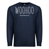 Navy woohoo   design for parties Premium Sweatshirt - linhVisuals