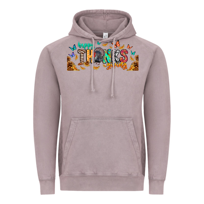 Happy Thanksgiving Vintage Hoodie by CowhideDigitalArt | Teevron