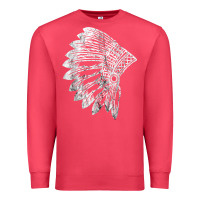 Cardinal native american feather headdress indian chief tribes prid t shirt Premium Sweatshirt - linhVisuals