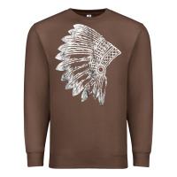 Chestnut native american feather headdress indian chief tribes prid t shirt Premium Sweatshirt - linhVisuals