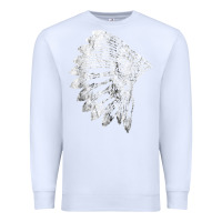 White native american feather headdress indian chief tribes prid t shirt Premium Sweatshirt - linhVisuals