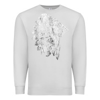 Dove Grey native american feather headdress indian chief tribes prid t shirt Premium Sweatshirt - linhVisuals