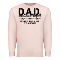 Pale Pink d.a.d. dads against diapers men's humor funny t shirt Premium Sweatshirt - linhVisuals