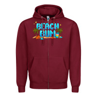Burgundy beach bum Zipper Hoodie - JahusDesignShop