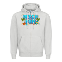 Dove Grey beach bum Zipper Hoodie - JahusDesignShop