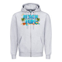 Heather Grey beach bum Zipper Hoodie - JahusDesignShop