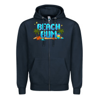 Navy beach bum Zipper Hoodie - JahusDesignShop