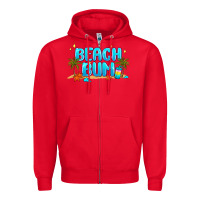 Red beach bum Zipper Hoodie - JahusDesignShop
