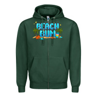 Sports Green beach bum Zipper Hoodie - JahusDesignShop