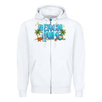 White beach bum Zipper Hoodie - JahusDesignShop