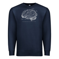 Navy vintage human anatomy brain tee t tshirt Premium Sweatshirt - linhVisuals
