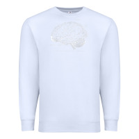 White vintage human anatomy brain tee t tshirt Premium Sweatshirt - linhVisuals