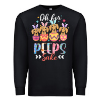Black oh for peeps sake funny easter dachshund bunny ear egg t shirt Premium Sweatshirt - linhVisuals