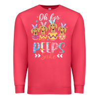 Cardinal oh for peeps sake funny easter dachshund bunny ear egg t shirt Premium Sweatshirt - linhVisuals