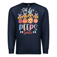 Navy oh for peeps sake funny easter dachshund bunny ear egg t shirt Premium Sweatshirt - linhVisuals