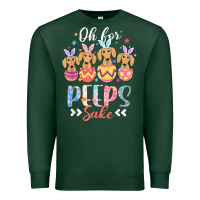 Sports Green oh for peeps sake funny easter dachshund bunny ear egg t shirt Premium Sweatshirt - linhVisuals