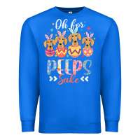 Oh For Peeps Sake Funny Easter Dachshund Bunny Ear Egg T Shirt Premium Sweatshirt | Teevron