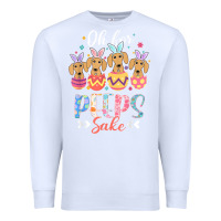 White oh for peeps sake funny easter dachshund bunny ear egg t shirt Premium Sweatshirt - linhVisuals