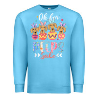 Ocean Blue oh for peeps sake funny easter dachshund bunny ear egg t shirt Premium Sweatshirt - linhVisuals