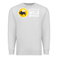 Dove Grey white wild buffalos wings with words Premium Sweatshirt - linhVisuals