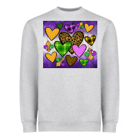 Heather Grey mardi gras Heavyweight Sweatshirt - JahusDesignShop