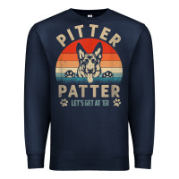 Navy pitter tshirt patter german shepherd dog funny vintage retro t shirt Premium Sweatshirt - linhVisuals