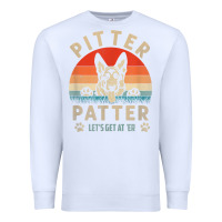 White pitter tshirt patter german shepherd dog funny vintage retro t shirt Premium Sweatshirt - linhVisuals