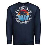 Navy santa cruz california ca vintage graphic retro 70s t shirt Premium Sweatshirt - linhVisuals