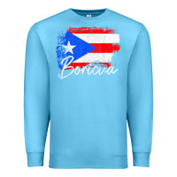 Ocean Blue puerto rico boricua vintage puerto rican flag pride t shirt Premium Sweatshirt - linhVisuals