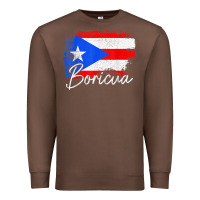 Chestnut puerto rico boricua vintage puerto rican flag pride t shirt Premium Sweatshirt - linhVisuals
