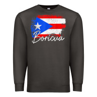 Smoke puerto rico boricua vintage puerto rican flag pride t shirt Premium Sweatshirt - linhVisuals
