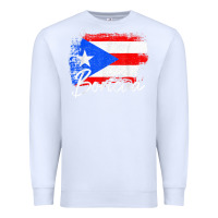 White puerto rico boricua vintage puerto rican flag pride t shirt Premium Sweatshirt - linhVisuals