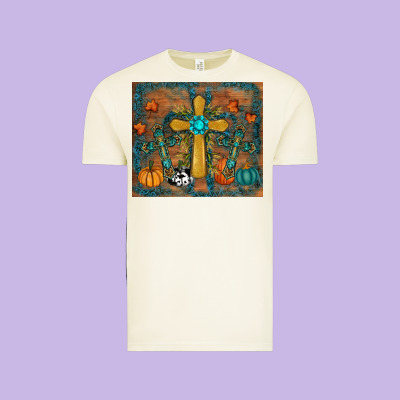 Fall Cross Tumbler Vintage Tee Designed By Ranaportraitstore