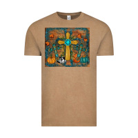 Vintage Coffee fall cross tumbler Vintage Tee - RanaPortraitStore