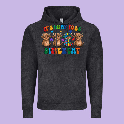 Its Okay To Be Different Vintage Hoodie Designed By Cowhidedigitalart