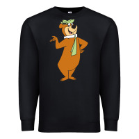 Black Yogi Bear Premium Sweatshirt - linhVisuals
