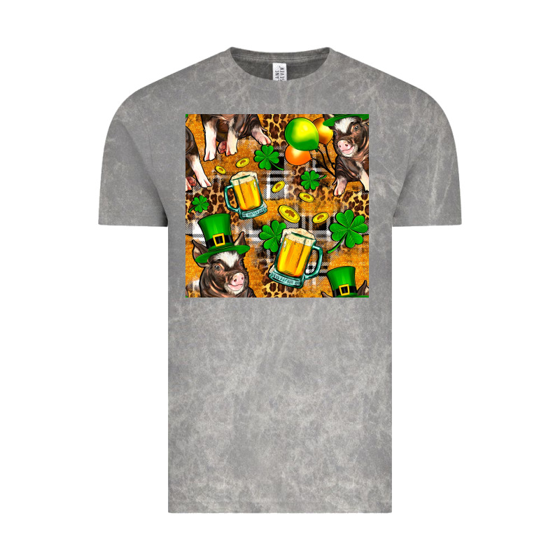 St. Patrick's Day Pig With Beer And Shamrock Vintage Tee by FaDigitalArtStudio | Teevron