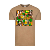 Vintage Coffee St. Patrick's Day Pig With Beer And Shamrock Vintage Tee - FaDigitalArtStudio