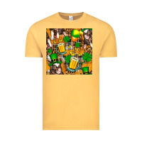 Vintage Mustard St. Patrick's Day Pig With Beer And Shamrock Vintage Tee - FaDigitalArtStudio