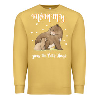 Antique Gold best mom hugs mama bear cute mother's day Premium Sweatshirt - linhVisuals