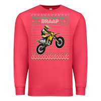 Cardinal christmas motorcycle motocross braap dirt bike xmas Premium Sweatshirt - linhVisuals