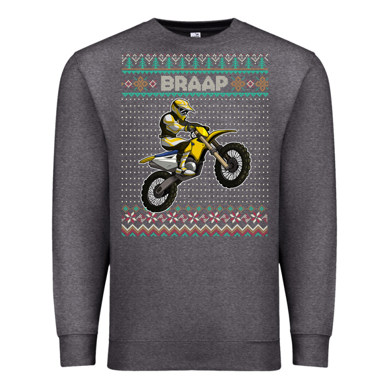Christmas Motorcycle Motocross Braap Dirt Bike Xmas Premium Sweatshirt by linhVisuals | Teevron