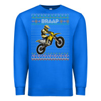 True Royal christmas motorcycle motocross braap dirt bike xmas Premium Sweatshirt - linhVisuals