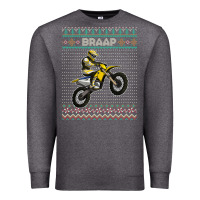 Christmas Motorcycle Motocross Braap Dirt Bike Xmas Premium Sweatshirt | Teevron
